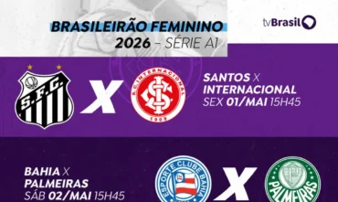 TV Brasil transmite BrasileiraoFeminino com dois jogos nesta sexta e sábado