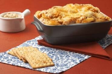 Batata gratinada ao molho