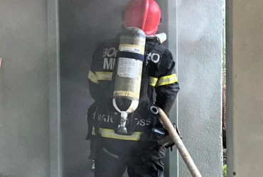Incêndio em residência após curto-circuito em ventilador mobiliza bombeiros em Cáceres