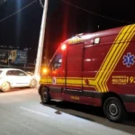 Colisão poste em Água Boa deixa motorista ferido e mobiliza Bombeiros