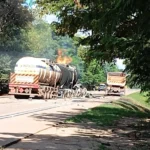 Corpo de Bombeiros controla incêndio em carreta de etanol em Mato Grosso