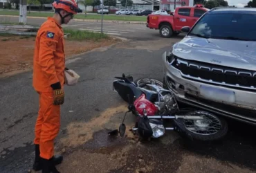 Acidente de trânsito em Campo Verde: jovem fica ferido após colisão
