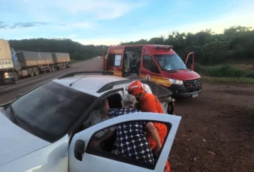Acidente BR-163 deixa idosos feridos em Guarantã do Norte