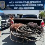 DERF desarticula grupo e prende três suspeitos por furtos de cabos de energia em prédios públicos em Lucas do Rio Verde