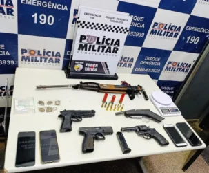 Força Tática localiza suspeitos de roubo e apreende armas em Cáceres