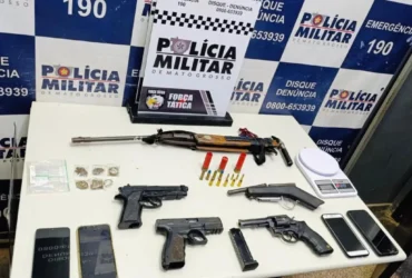 Força Tática localiza suspeitos de roubo e apreende armas em Cáceres
