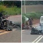 Motociclistas morrem em colisão na MT-170 após um deles parar para sinalizar óleo na pista