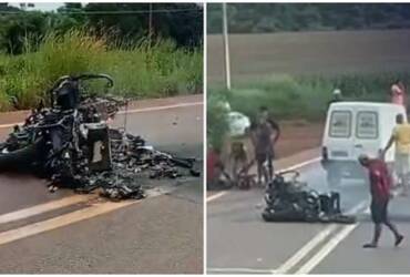 Motociclistas morrem em colisão na MT 170 após um deles parar para sinalizar óleo na pista