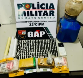 PM prende faccionado com drogas em Nova Xavantina