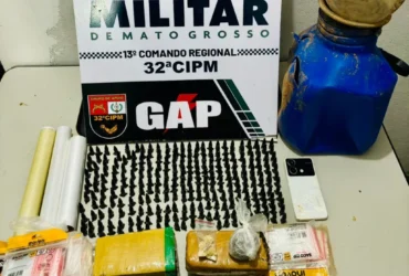 PM prende faccionado com drogas em Nova Xavantina