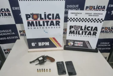 Arma e munições apreendidas em Cáceres