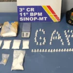 Denúncia anônima leva GAP à prisão de jovem com 63 pinos de droga em Sinop