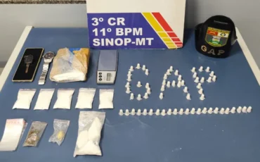 Tráfico de drogas: PM prende suspeito com cocaína em Sinop