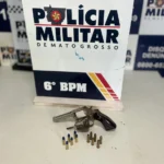 Cáceres: Casal com passagens criminais é preso com revólver após perseguição policial