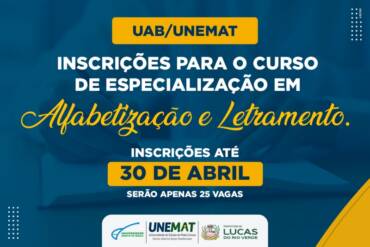 UAB Unemat oferta vagas para curso de especialização em Alfabetização e Letramento