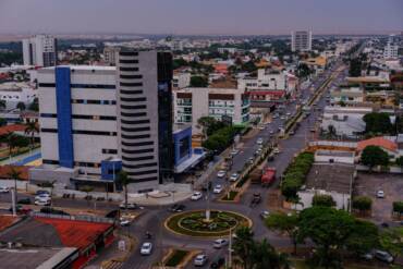 Foto retirada com drone de Primavera do leste