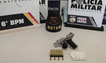 Suspeito de homicídio é preso em Cáceres com arma enterrada no quintal