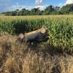 Família fica ferida após capotamento na estrada da Baiana em Lucas do Rio Verde
