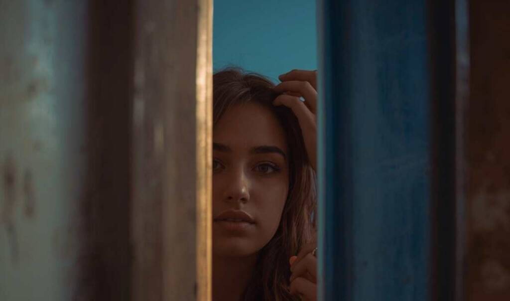 Mulher na porta