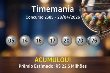 Timemania: veja os números sorteados no concurso 2385