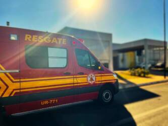 Unidade de resgate do corpo de bombeiros utilizada na ocorrência