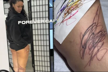 Rihanna mostra tatuagem inspirada nos filhos e divide opiniões na web