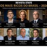Revista State revela quem lidera a lista das maiores fortunas do Brasil em 2026
