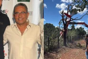 Pai de Henrique e Juliano faz pouso de emergência com helicóptero no Tocantins