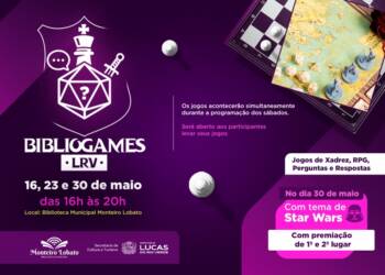 Biblioteca Municipal Monteiro Lobato inicia neste sábado 2ª Edição da Noite de Jogos Bibliogames