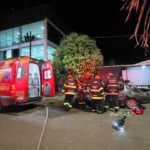 Corpo de Bombeiros realiza simulação de resgate veicular em Guarantã do Norte durante ações do Maio Amarelo