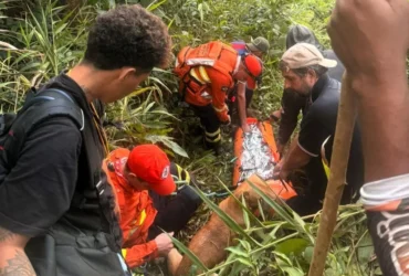 Bombeiros resgatam mulher com vida após dias perdida em mata