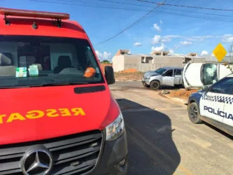 Bombeiros em local de acidente em Sinop