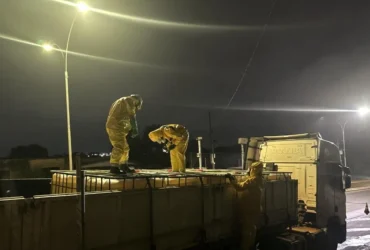 Vazamento de ácido nítrico mobiliza bombeiros em Várzea Grande