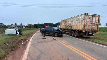 Acidente na MT-140 deixa cinco feridos em Campo Verde