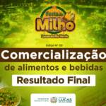 Cultura homologa resultado final do edital de comercialização de alimentos e bebidas da 5ª Festa do Milho