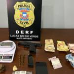 Traficante é preso com droga e arma de calibre restrito em Lucas do Rio Verde