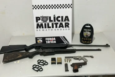 Força Tática apreende armas e drogas em Tangará da Serra