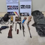 Força Tática atende denúncia de cárcere privado e descobre fábrica caseira de armas em Água Boa