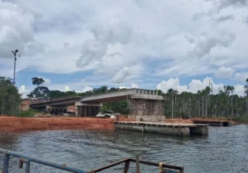 Ponte de 560 metros sobre Rio Teles Pires avança em Itaúba