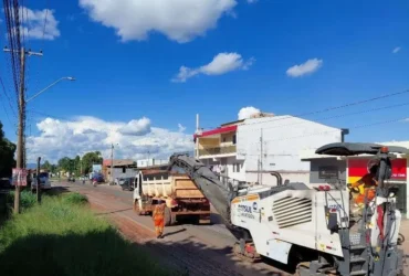 Recuperação do asfalto da Avenida Jurumirim avança em Cuiabá