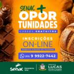 Lucas do Rio Verde abre inscrições para cursos gratuitos de panificação e chocolateria