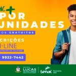 Lucas do Rio Verde abre inscrições para cursos gratuitos em áreas de beleza, gastronomia e liderança