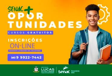 Lucas do Rio Verde abre inscrições para cursos gratuitos em áreas de beleza, gastronomia e liderança