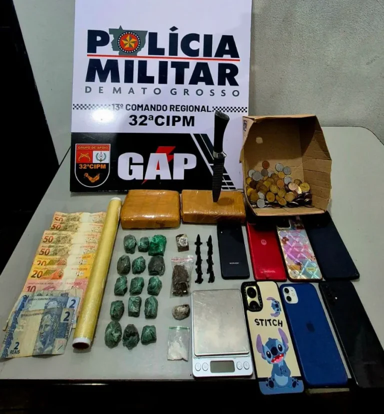 Quatro faccionados são presos por tráfico de drogas em Nova Xavantina