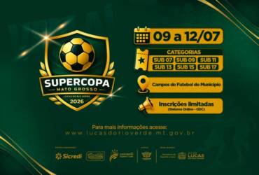 Supercopa Mato Grosso de Futebol abre inscrições e promete reunir mais de mil atletas em Lucas do Rio Verde