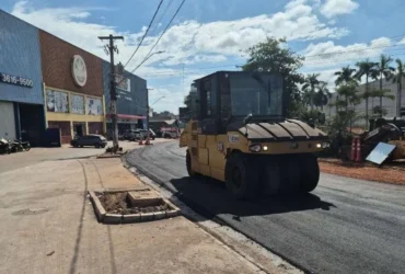 BRT em Cuiabá recebe asfalto especial na Avenida da Prainha