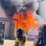 Incêndio em distribuidora mobiliza Bombeiros no centro de Lucas do Rio Verde