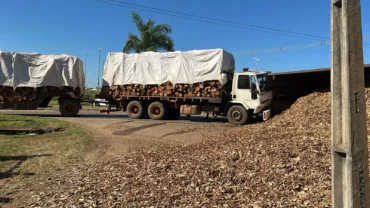 Caos no viaduto: Acidente entre três caminhões trava fluxo na BR-163 com MT-449 em Lucas.