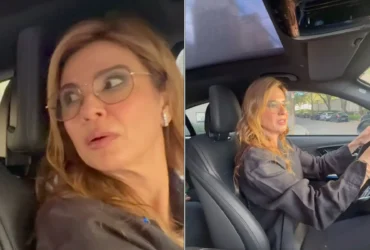 Luciana Gimenez entra em pânico ao testar carro autônomo com estacionamento automático