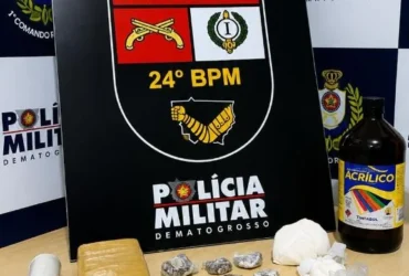 Objetos apreendidos com os traficantes